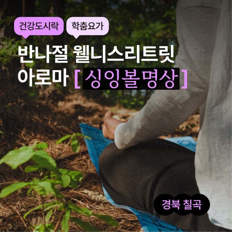 [칠곡/당일] 웰니스리트릿 ㅣ 아로마 싱잉볼명상 + 한입한쌈 도시락 + 학요가 🦩🪭