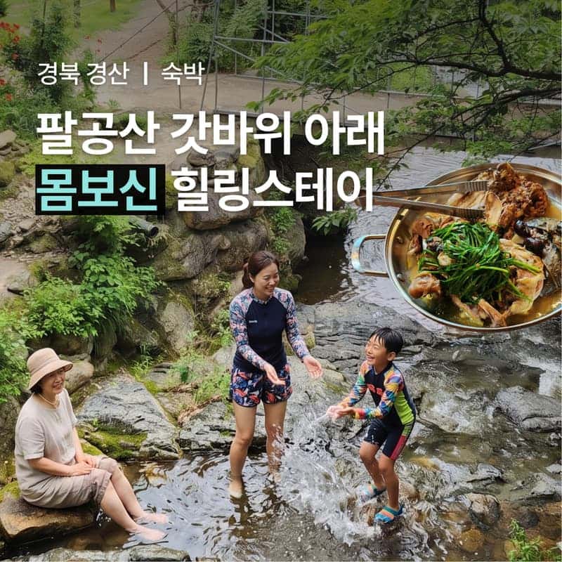 [경산/1박]계곡 옆 숙소에서 타로+사찰투어+보양식2끼